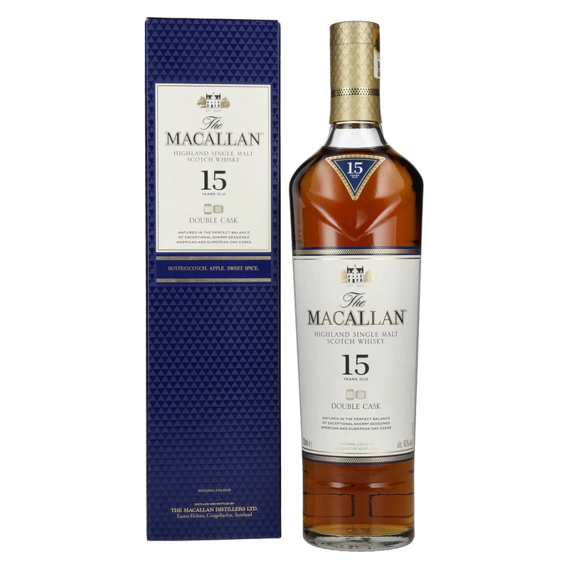 The Macallan 15 Years Old DOUBLE CASK 43% Vol. 0,7l in Geschenkbox