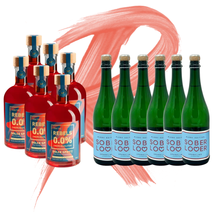 REBELS 0.0% ITALIAN SPRITZ - BIG PARTY BOX (alcohol-free) with Sober Lover Sparkling