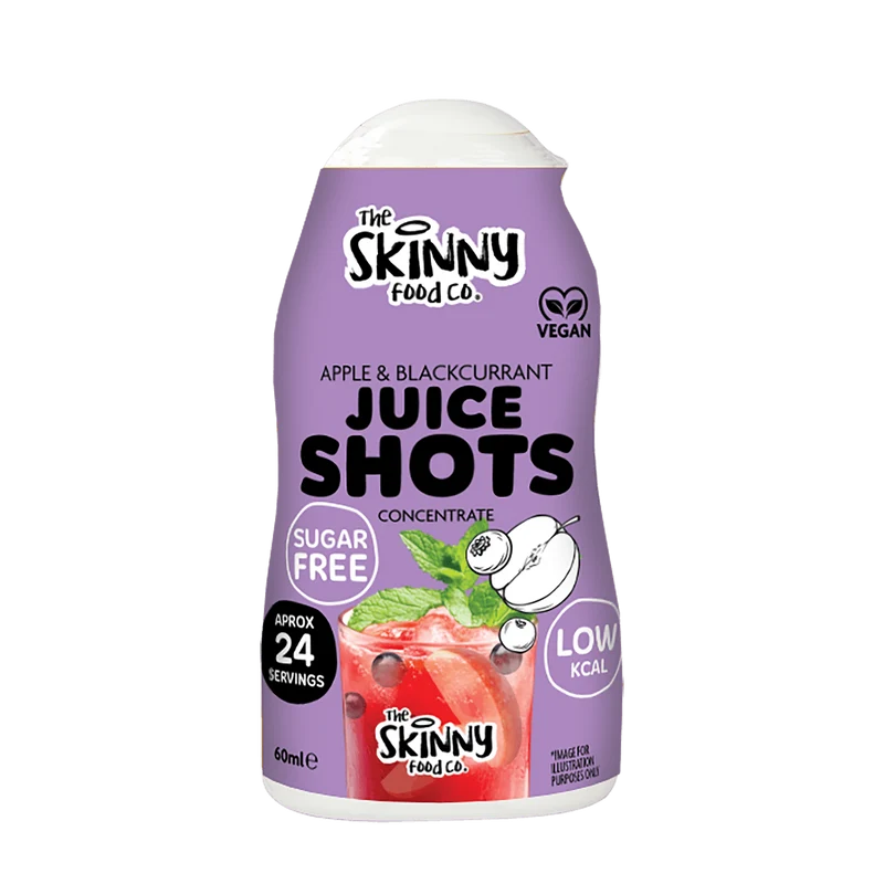 Skinny Apfel- und Johannisbeersaft-Shot (zuckerfrei) – 60 ml