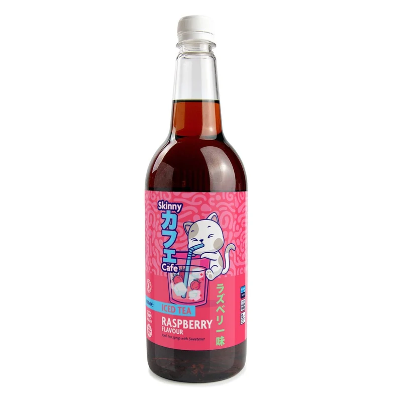 Skinny Caffe Himbeer-Limonaden-Eisteesirup ohne Zuckerzusatz - 1 Liter