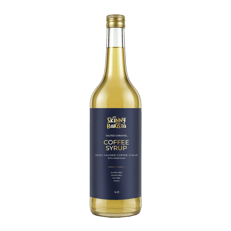 Premium Skinny Barista Kaffeesirup mit gesalzenem Karamellgeschmack - 1 Liter