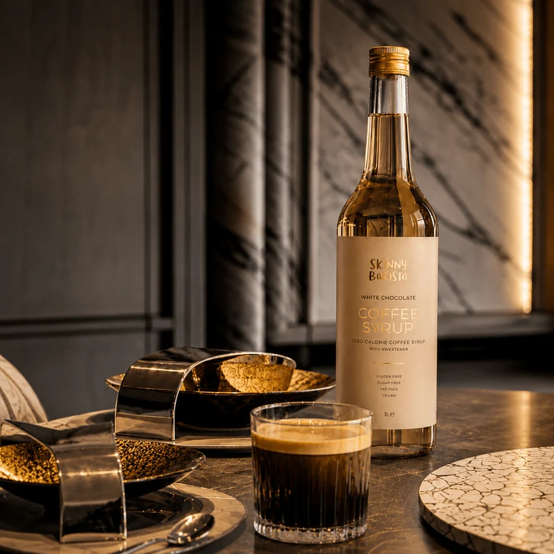 Premium Skinny Barista Kaffeesirup mit weißem Schokoladengeschmack - 1 Liter