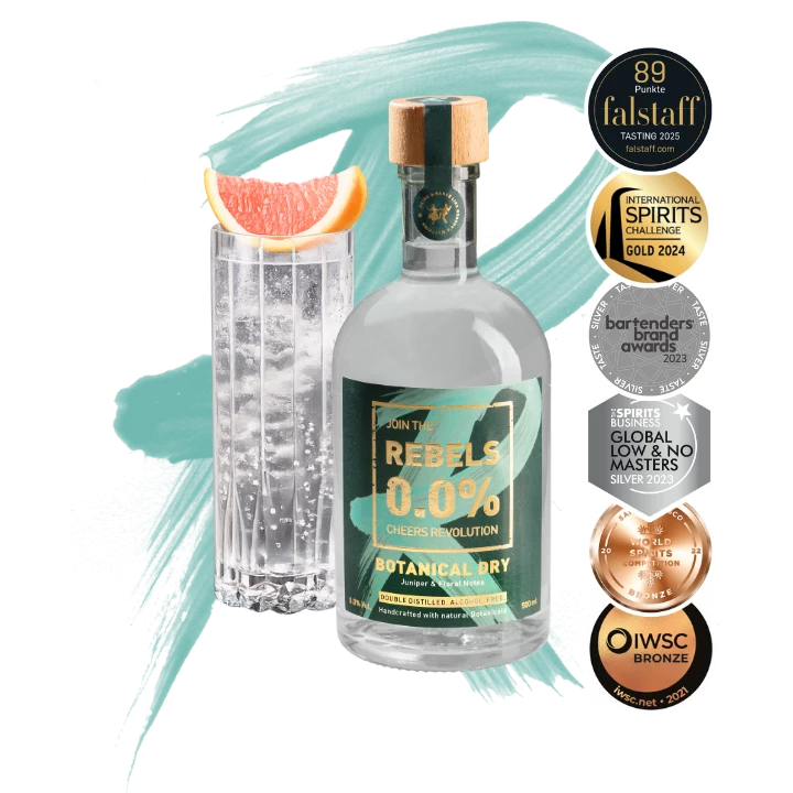 REBELS 0.0% BOTANICAL DRY (alcohol-free botanical spirit)