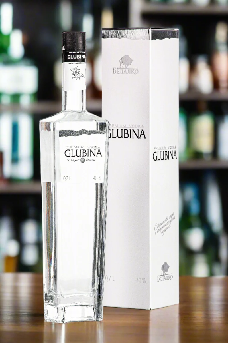 Glubina Premium Vodka White Pearl in Geschenkbox 0,7L