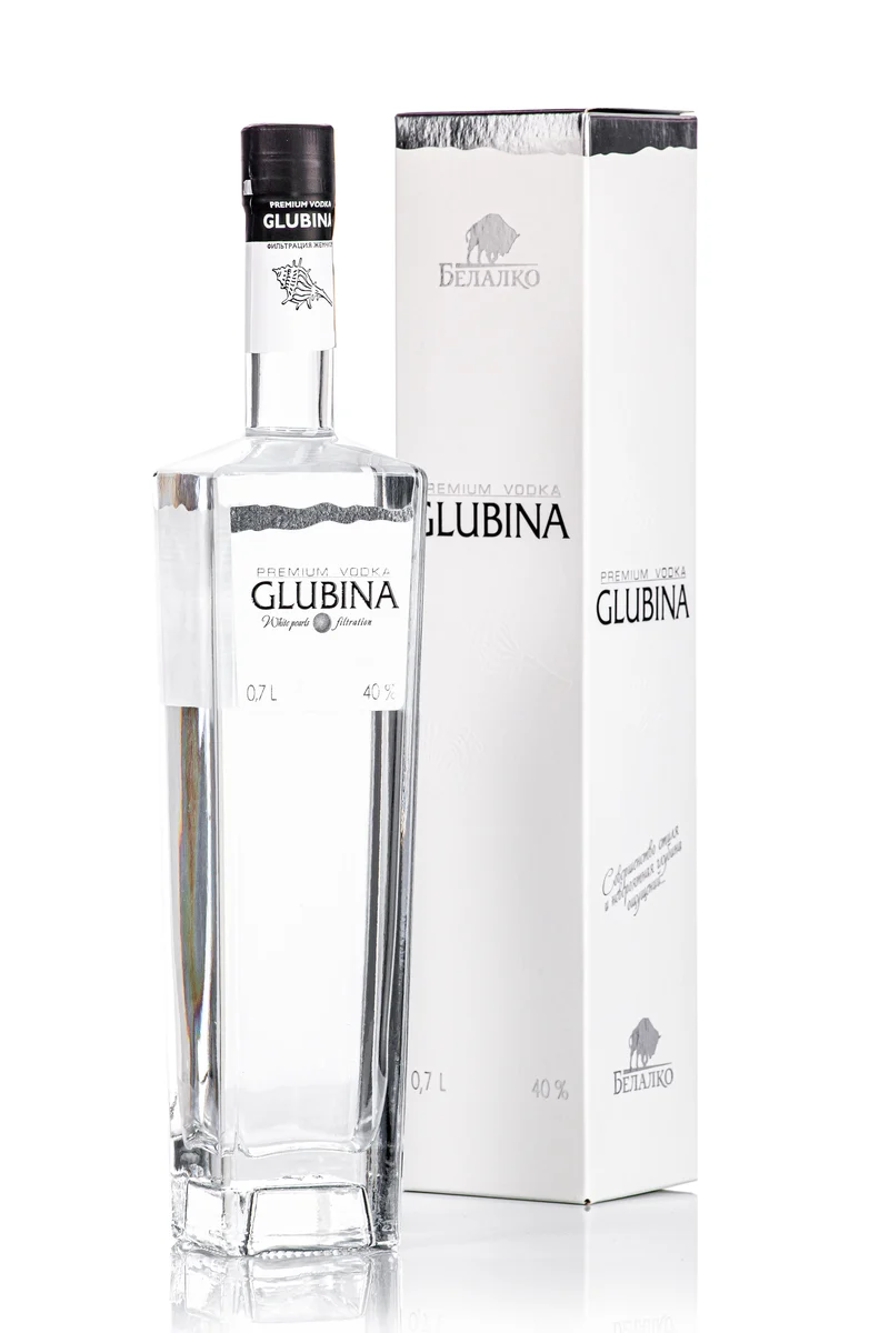 Glubina Premium Vodka White Pearl in Geschenkbox 0,7L