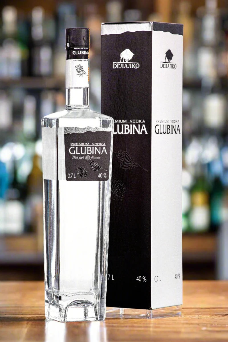 Glubina Premium Vodka Black Pearl in Geschenkbox 0,7L