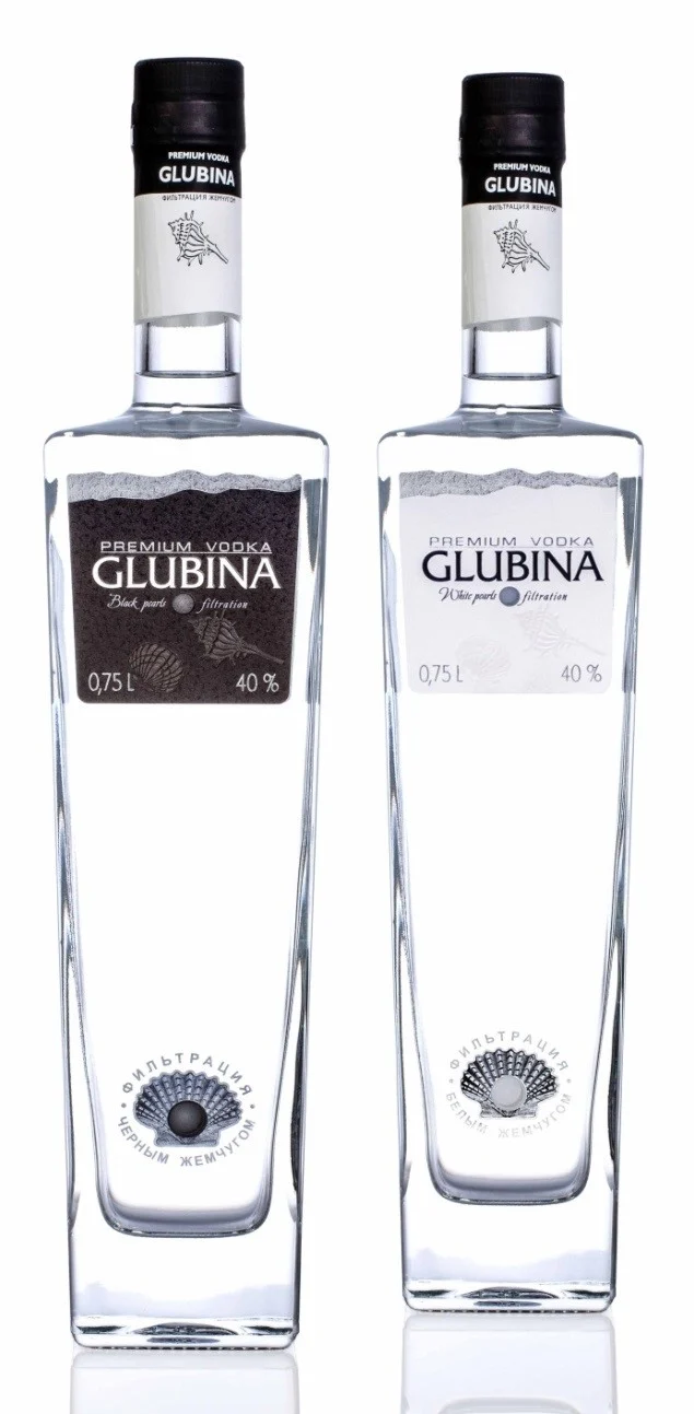 Glubina Premium Vodka Black Pearl in Geschenkbox 0,7L
