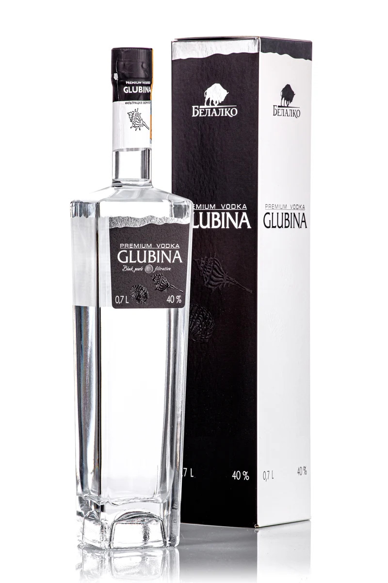 Glubina Premium Vodka Black Pearl in Geschenkbox 0,7L