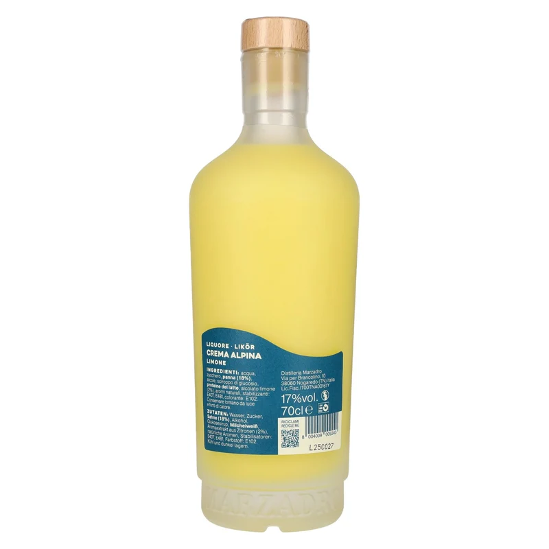 Marzadro Crema Alpina Limone Liquore 17% Vol. 0,7l