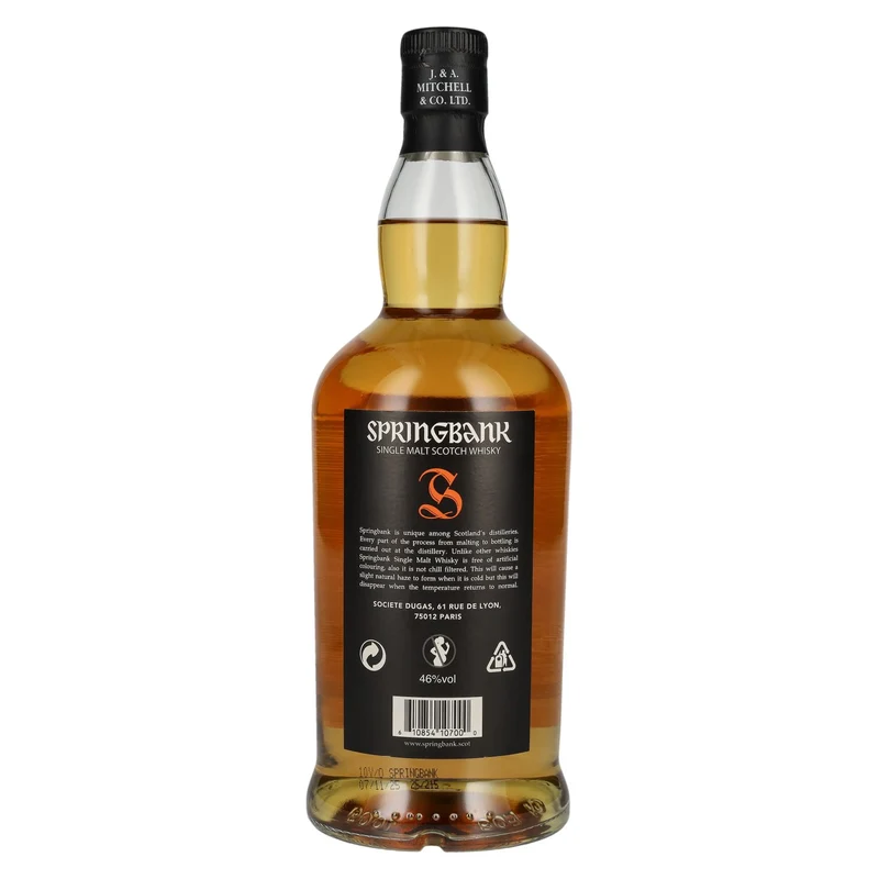 Springbank 10 Years Old Campbeltown Single Malt Scotch Whisky 46% Vol. 0,7l
