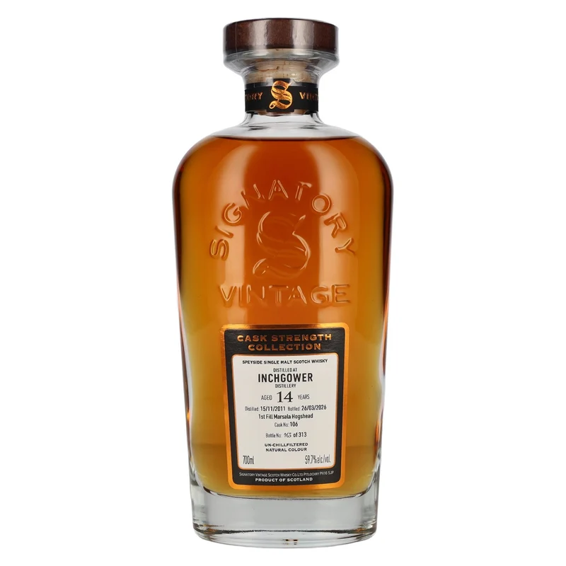 Signatory Vintage INCHGOWER 14 Years Old 1st Fill Marsala Cask Strength #106 2011 59,7% Vol. 0,7l