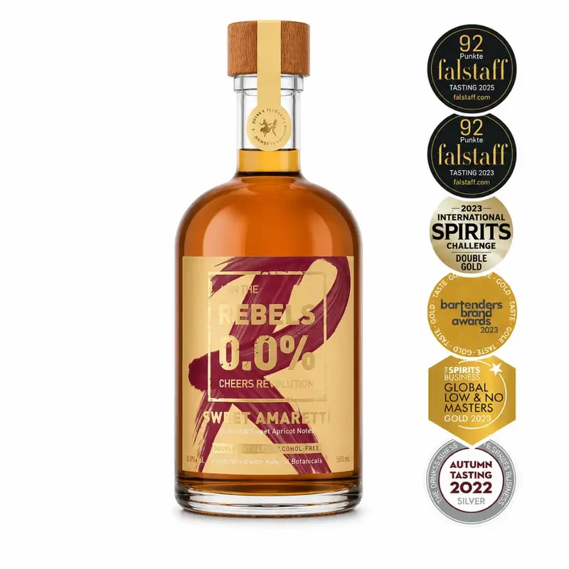Rebels 0,0% - Sweet Amaretti - alkoholfreie Alternative zu Amaretto