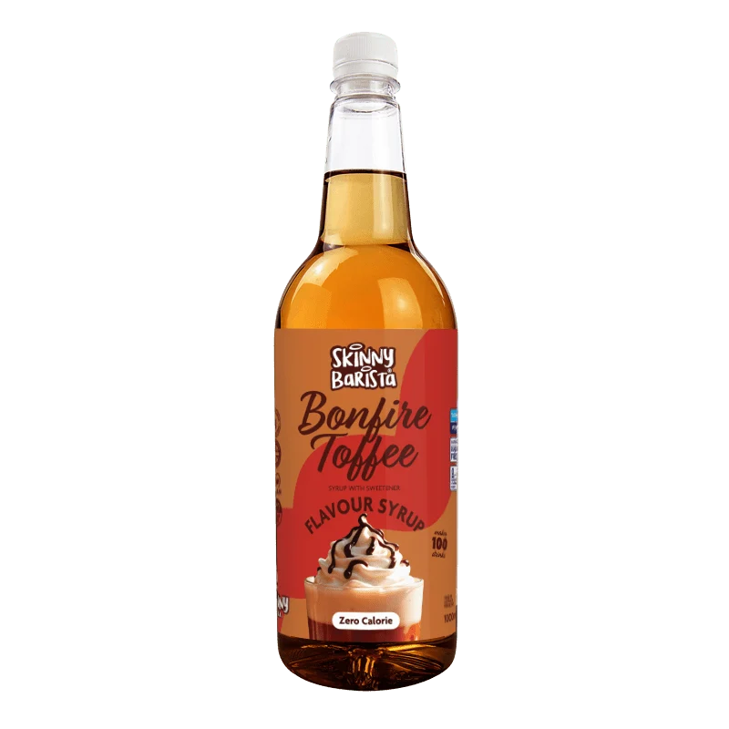 Skinny Barista Bonfire Toffee Sirup - Kalorienfreier, zuckerfreier Skinny Coffee - 1 Liter