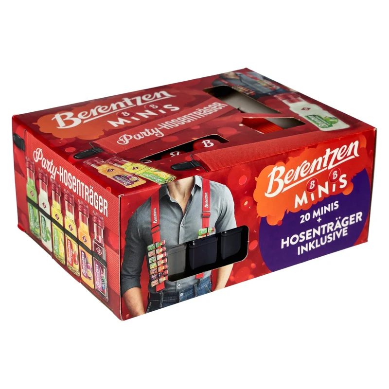 Berentzen Minis 16,3% Vol. 20x0,02l PET + Hosenträger Inklusive