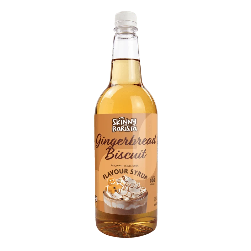 Skinny Barista Lebkuchen-Sirup – Kalorienfreier, zuckerfreier Skinny Coffee – 1 Liter