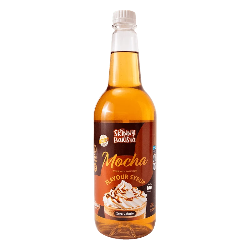 Skinny Barista Mokka-Sirup – Kalorienfreier, zuckerfreier Skinny Coffee – 1 Liter (Limitierte Edition)