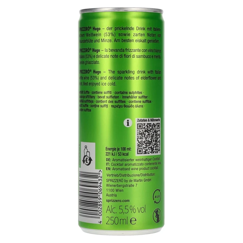 Sprizzerò Sprizz Hugo 5,5% Vol. 12x0,25l Dosen Pfand