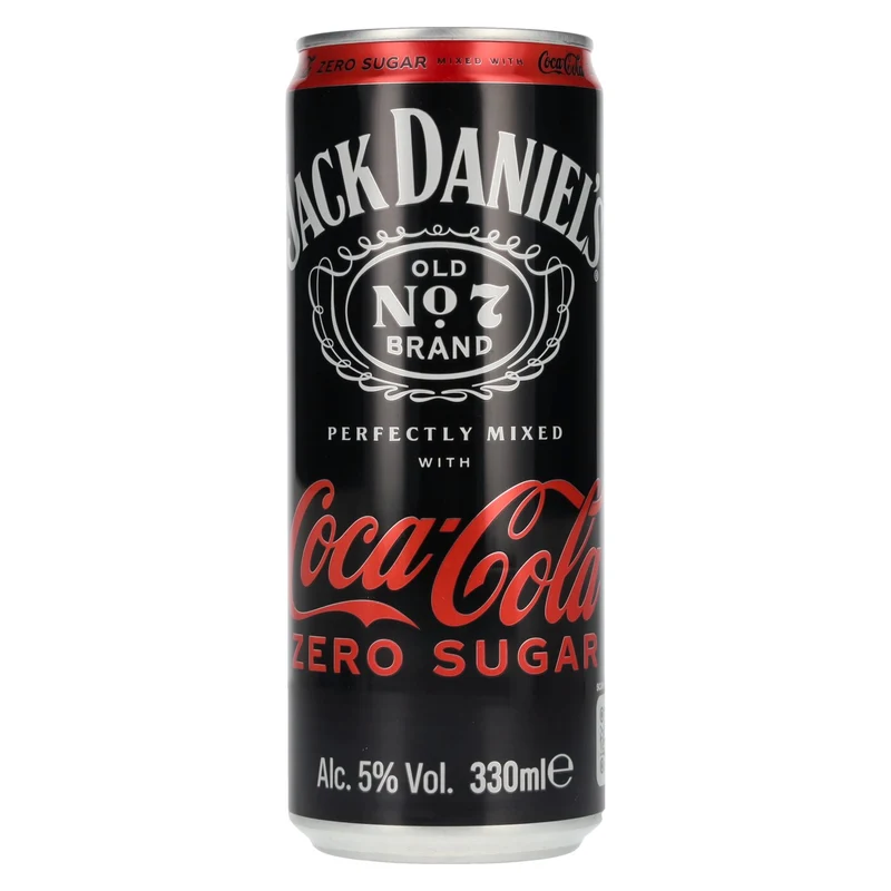 Jack Daniel's No. 7 Whiskey & Coca Cola ZERO SUGAR 5% Vol. 12x0,33l Dosen Pfand