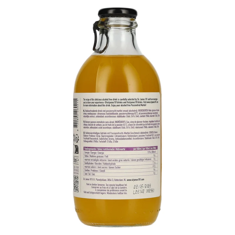 Sir. James 101 PASSIONFRUIT MARTINI Mocktail alcohol free 12x0,25l