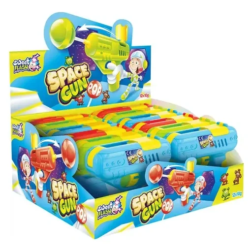 Sweet Flash Space Gun 12 Stück im Karton