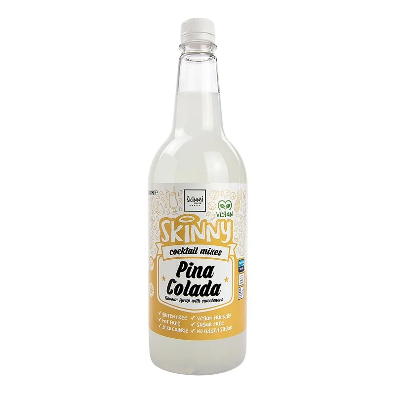 (Ausverkauf, Mindestens haltbar bis September 2025) Pina Colada zuckerfreier Skinny Cocktail Mixer – 1 Liter