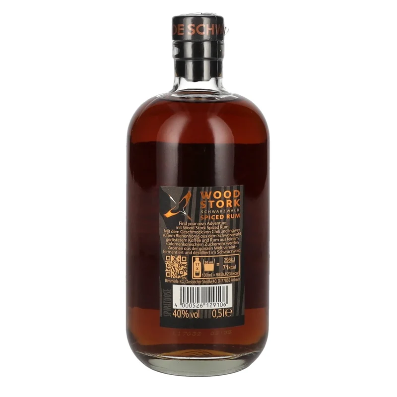 Wood Stork Schwarzwald Spiced Rum 40% Vol. 0,5l
