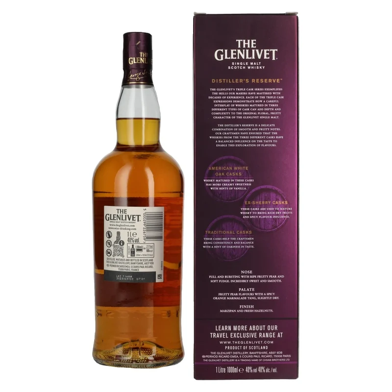 The Glenlivet DISTILLER'S RESERVE Triple Cask Matured 40% Vol. 1l in Geschenkbox