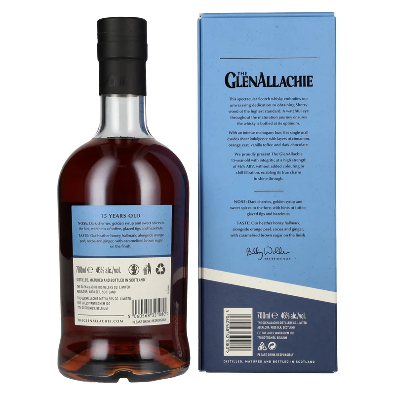 The GlenAllachie 15 Years Old Speyside Single Malt 46% Vol. 0,7l in Geschenkbox