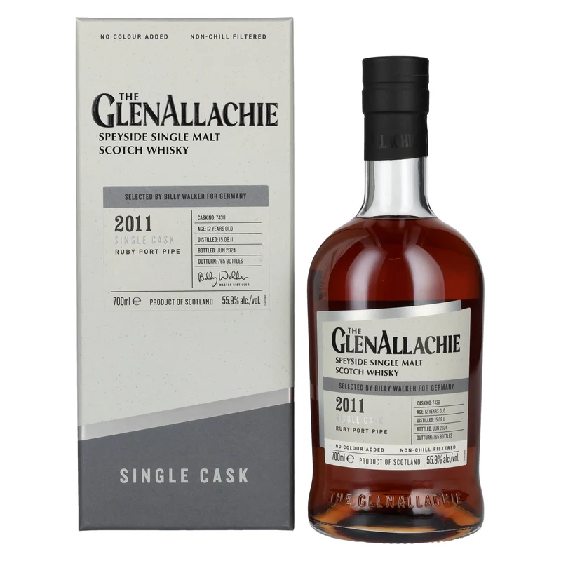 The GlenAllachie 12 Years Old RUBY PORT PIPE 2011 55,9% Vol. 0,7l in Geschenkbox