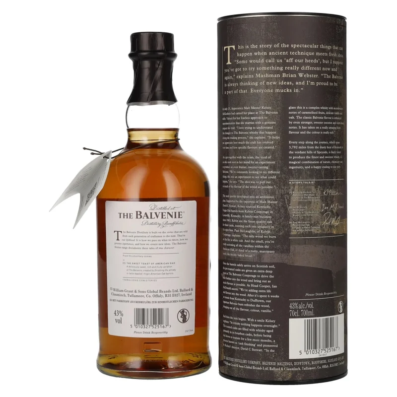 The Balvenie 12 Years Old The Sweet Toast of AMERICAN OAK 43% Vol. 0,7l in Geschenkbox