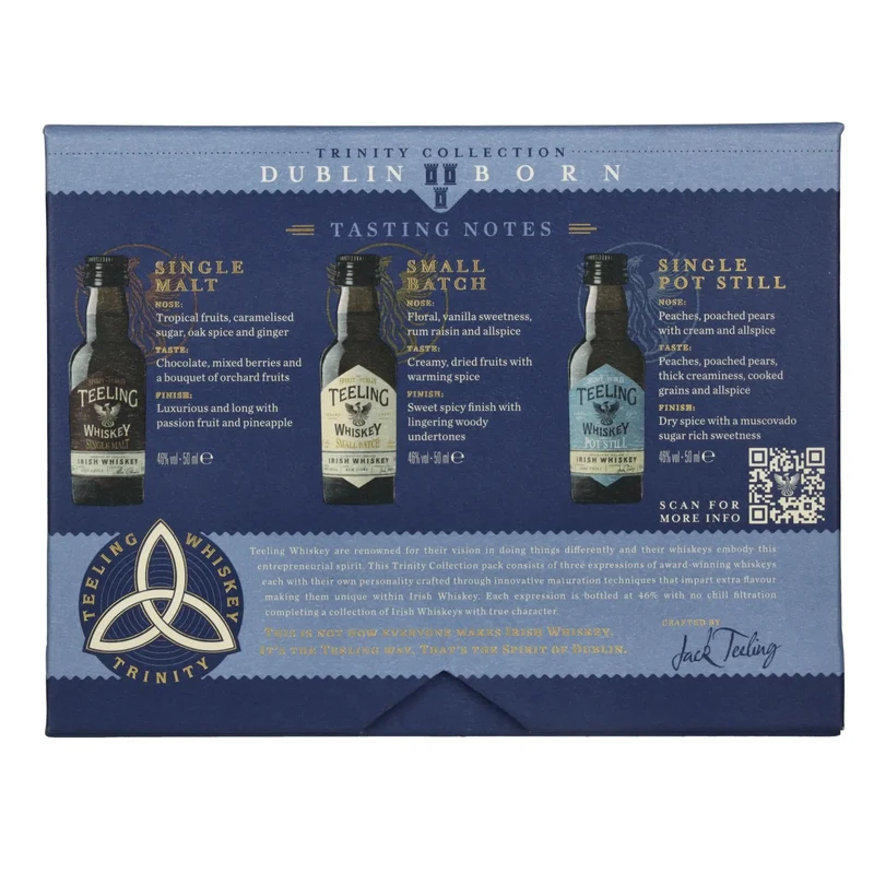 Teeling Whiskey TRINITY PACK Irish Whiskey 46% Vol. 3x0,05l