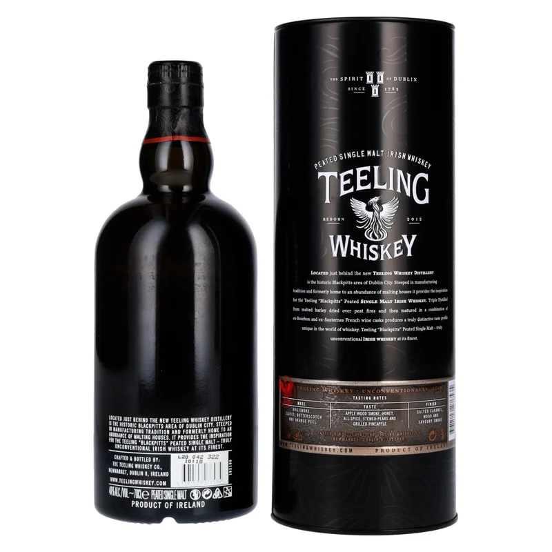 Teeling Whiskey BLACKPITTS PEATED Single Malt Irish Whiskey 46% Vol. 0,7l in Tinbox