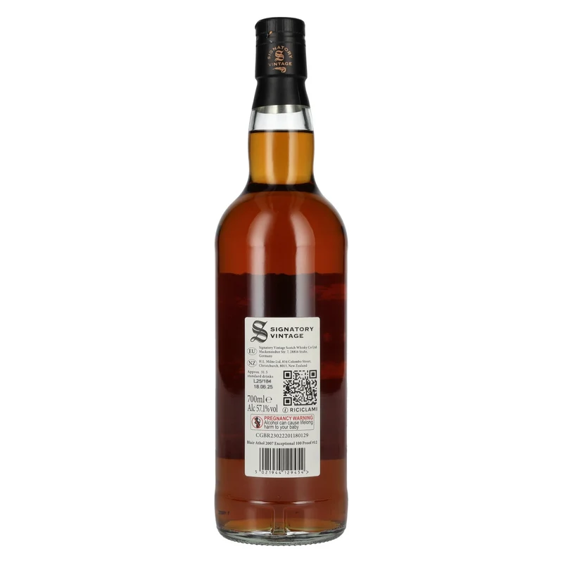 Signatory Vintage 100 Proof Edition BLAIR ATHOL 17 Years Old Exceptional Cask #12 2007 57,1% Vol. 0,7l