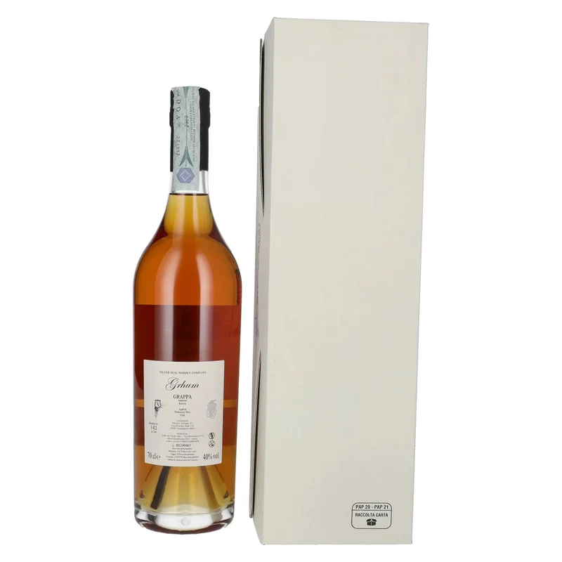 Silver Seal Grappa Riserva Single Demerara Rum Cask 2023 40% Vol. 0,7l in Geschenkbox