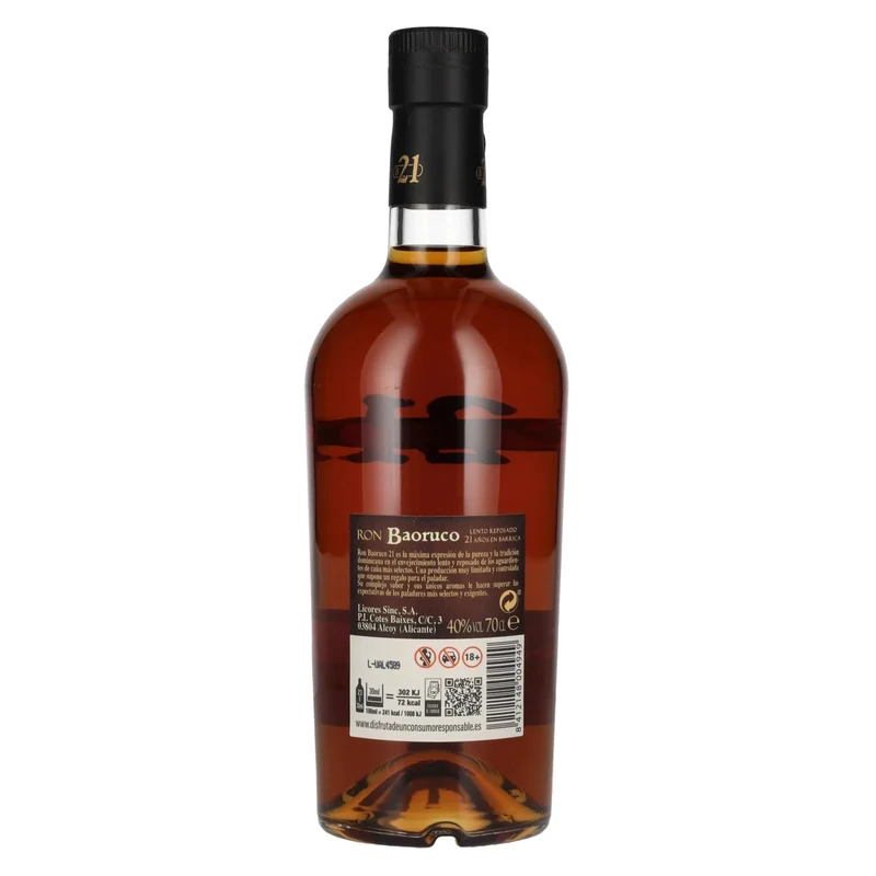 Ron Baoruco 21 Años Reserva Antigua Dominicano Premium 40% Vol. 0,7l