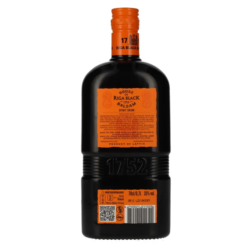 Riga Black Balsam BLACK 1752 Spirit Drink 35% Vol. 0,7l