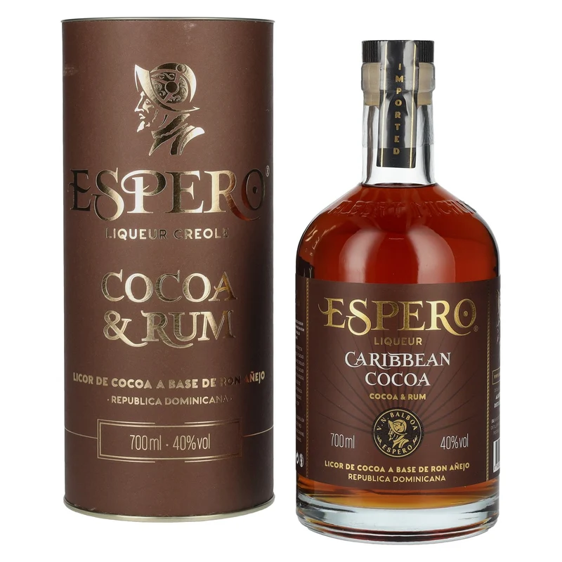 Ron Espero Caribbean Cocoa & Rum Liqueur 40% Vol. 0,7l in Geschenkbox