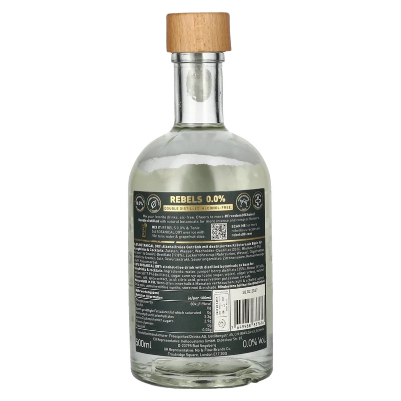 Rebels 0.0% Cheers Revolution Botanical Dry Alcohol-Free 0,5l