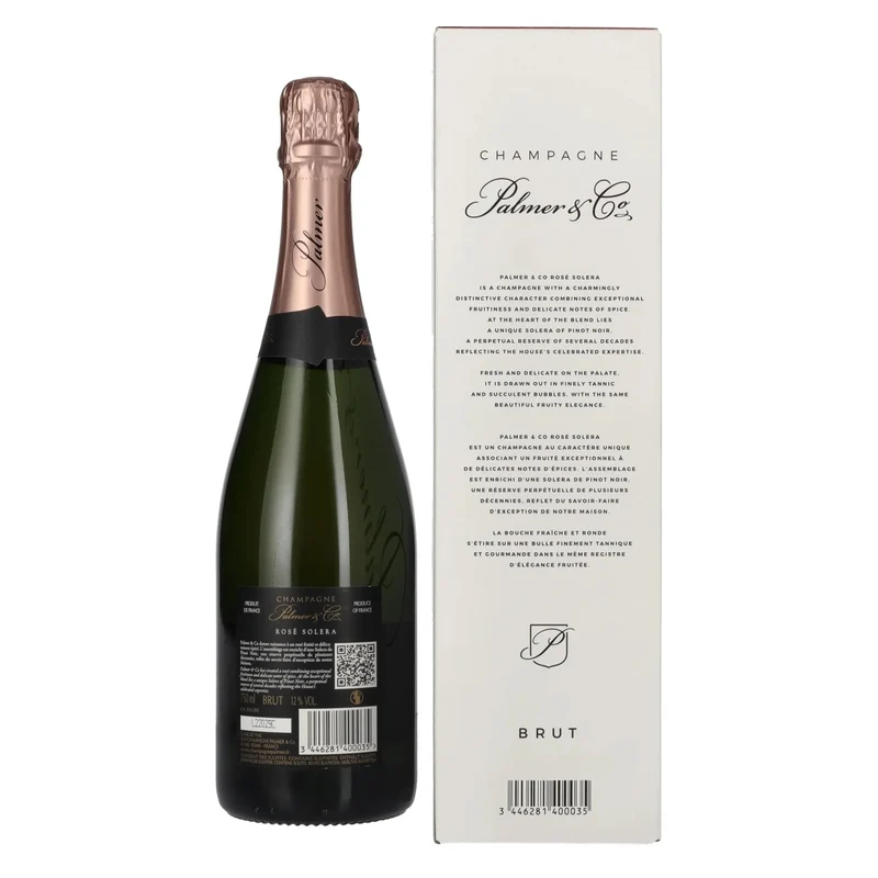 Palmer & Co Champagne Rosé Solera Brut 12% Vol. 0,75l in Geschenkbox