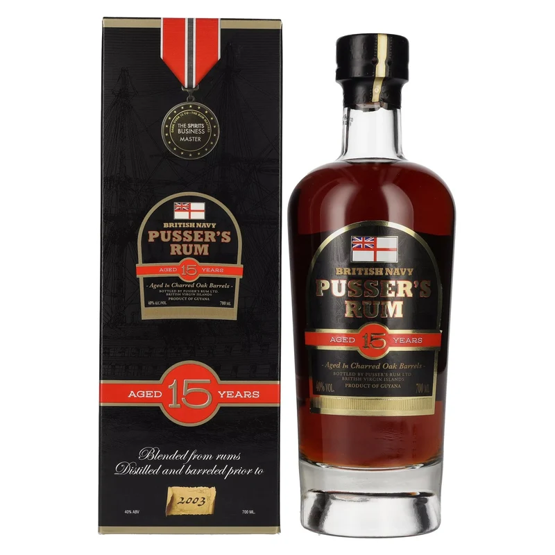Pusser's 15 Years Old 40% Vol. 0,7l in Geschenkbox