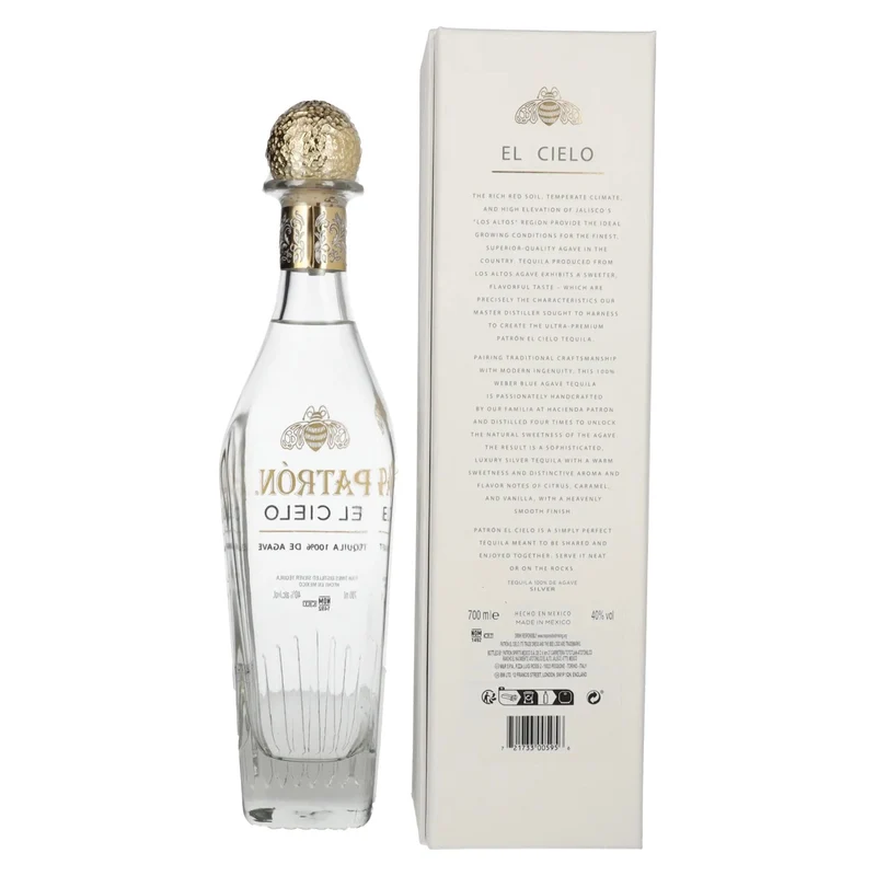 Patrón El Cielo Silver Tequila 100% de Agave 40% Vol. 0,7l in Geschenkbox