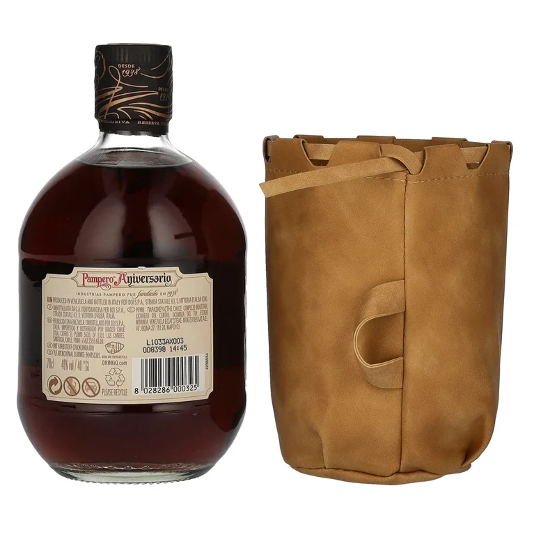 Pampero Aniversario Reserva Exclusiva Ron Extra Añejo 40% Vol. 0,7l in Ledertasche