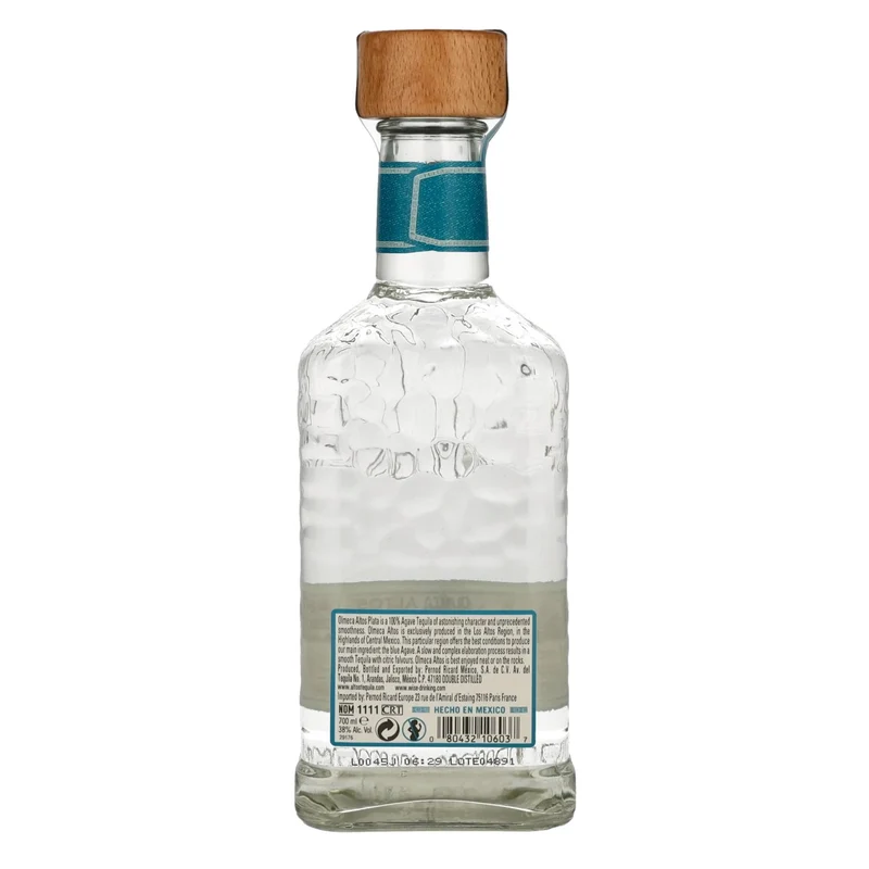 Olmeca Altos Tequila Plata 100% Agave 38% Vol. 0,7l