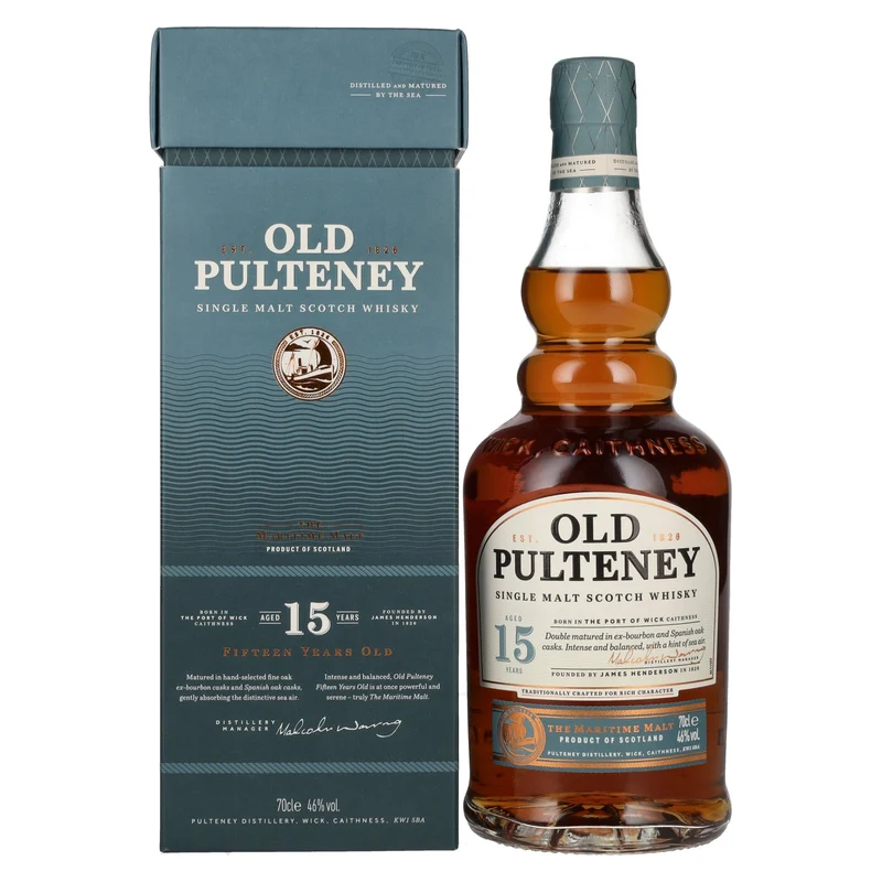Old Pulteney 15 Years Old Single Malt Scotch Whisky 46% Vol. 0,7l in Geschenkbox