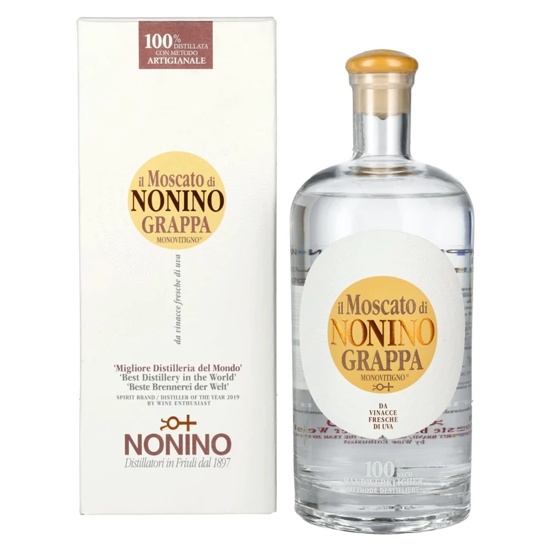 Nonino Grappa Monovitigno il Moscato 41% Vol. 0,7l in Geschenkbox