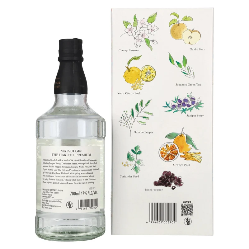 Matsui Gin THE HAKUTO Premium 47% Vol. 0,7l in Geschenkbox
