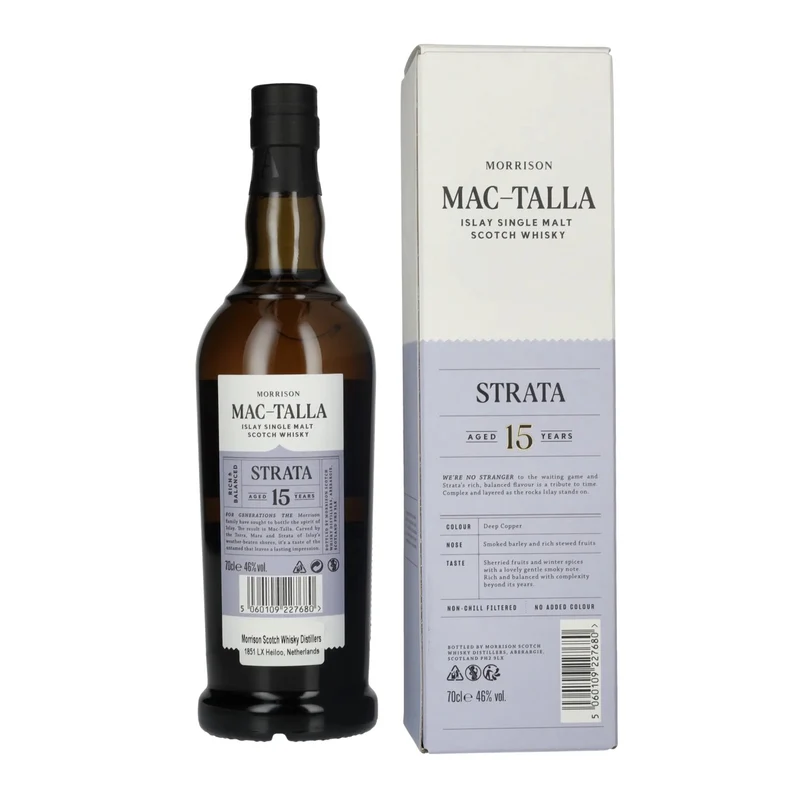 Mac-Talla Morrison 15 Years Old STRATA Islay Single Malt Whisky 46% Vol. 0,7l in Geschenkbox