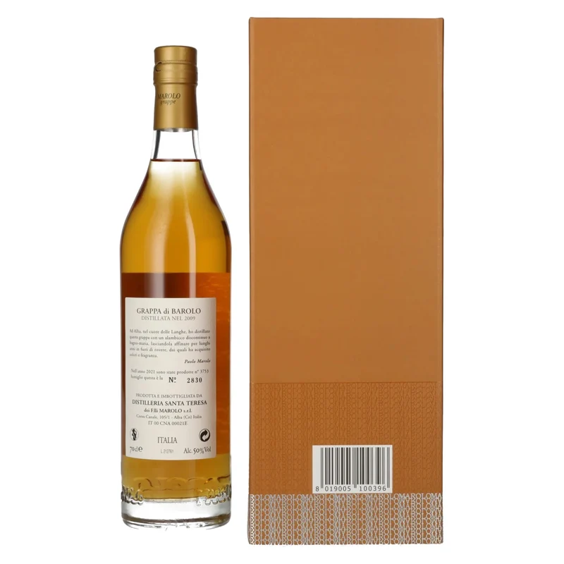 Marolo Grappa di BAROLO 12 Years Old 50% Vol. 0,7l in Geschenkbox
