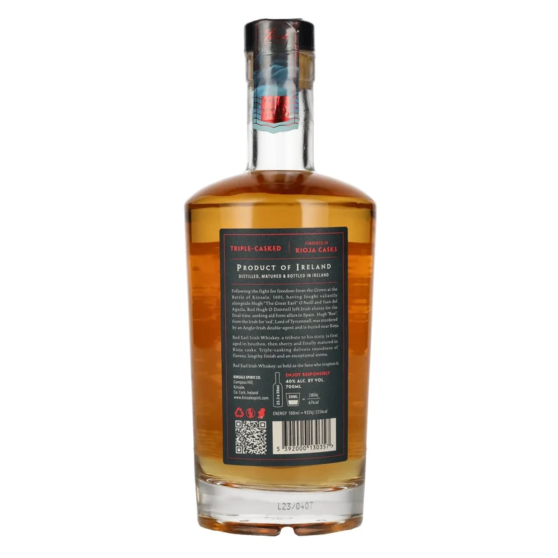 Kinsale RED EARL Irish Whiskey 40% Vol. 0,7l