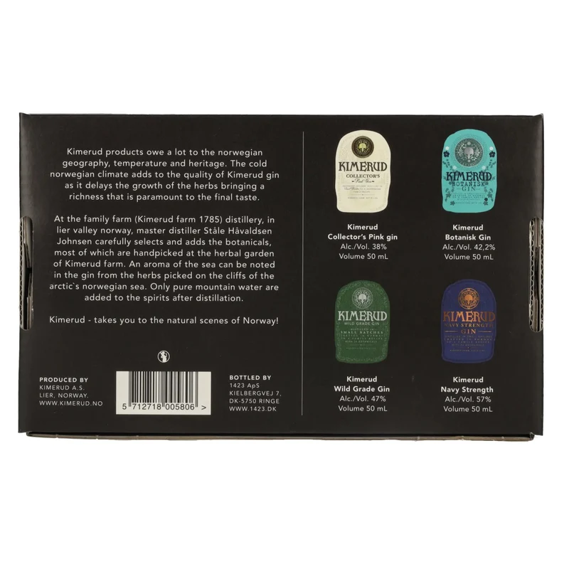 Kimerud Gin Gift Set 46% Vol. 4x0,05l in Geschenkbox